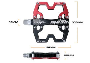2019 Naujų Aliuminio lydinio CNC ultralight dviračių BMX pedalo MTB kalnų dviračių pedalus 360 g/pora 6 spalvos pasirinktinai