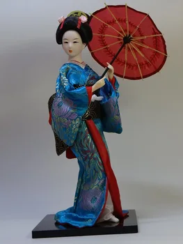2019 naujas Statuette Etninės Japonų Geiša Lėlės Kimono Lėlės Gražuolė Mergina, Panele, Surinkimo Namų Puošybai Miniatiūrinės Figūrėlės