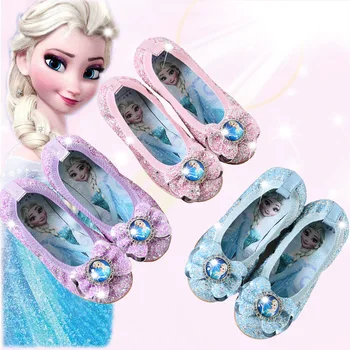 2019 naujas disney Užšaldyti mergaitės vieno batai vaikams china šokių bateliai boat minkšto dugno princesė ES dydis 25-36