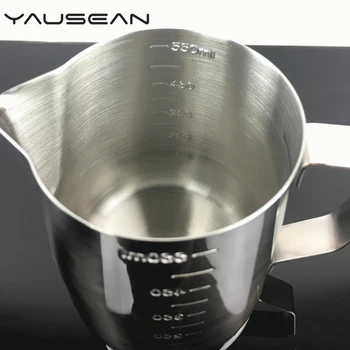 2020 Kokybės nerūdijančio plieno traukti kavos puodelis su matavimo matavimo traukti gėlių taurės cilindrų pieno putos puodą išgalvotas Virtuvės įrankiai