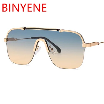 2020 Naujas Prabangus dizaineris Siamo Frameless skėtį nuo saulės akinius Vintgae Retro Akiniai nuo saulės vyrams, moterims, Rudos Negabaritinių Akiniai oculos
