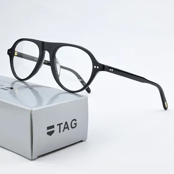 2020 Retro Apvalių akinių rėmeliai mens akiniai vyrų akinių rėmeliai Derliaus Prekės kompiuterių recepto trumparegystė akinius Vėpla 5406