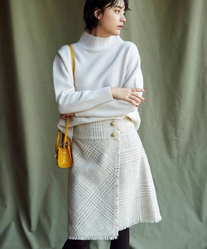 2020 m. rudens ir žiemos naujus produktus moterų temperamentas darbą tingus vientisos spalvos golfo megztinis (puloveris)