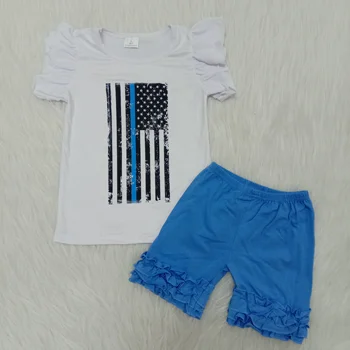 2020 mados baby girl Nacionalinės Dienos aprangą, 2 vnt vasaros baby girl rinkinys drabužiai, vėliavos bamblys baby kid mergina drabužių rinkinys