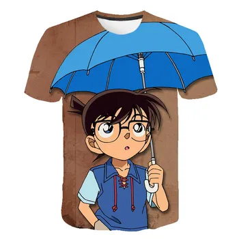 2020 metų Vasaros Naujas Gražus Anime, Vaikų Drabužiai, marškinėliai 3D Spausdinimo Detective Conan Vyrų, Moterų ir Vaikų Laisvalaikio Viršūnės