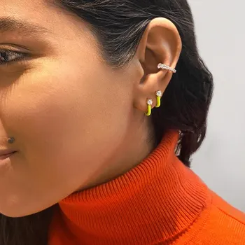 2020 metų vasaros karšto pardavimo mini Huggie ratlankiai Neon emalio spalvinga įvairių auskarų mažas hoopas auskarai