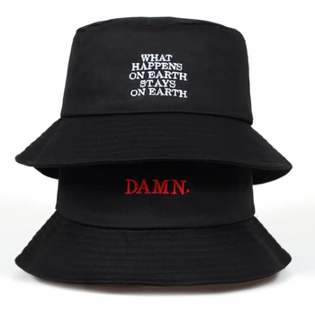 2020 nauja juoda kibiro kepurę moterims, vyrams NUSISPJAUTI siuvinėjimo žvejų skrybėlių mados kibirą kepurės skrybėlės prekės