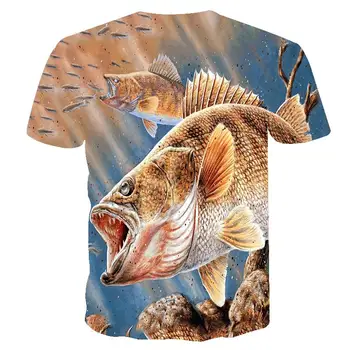 2020 nauji marškinėliai vyrams laisvalaikio 3d spausdinimo t shir juokingi žuvis spausdinti vyrų ir moterų marškinėlius Hip-hop T-shirt Harajuku viršūnes tees