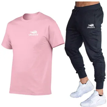 2020 naujų karšto laiškas spausdinti Marškinėlius kelnės kombinezonas, pora atsitiktinis veikia tiktų vasaros trumpomis rankovėmis, kelnes 2-piece set prekės ženklo sportinę aprangą