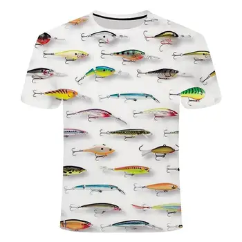 2020 naujų žvejybos t-shirt stiliaus atsitiktinis 3D spausdinimas skaitmeninių žuvų, t-marškinėliai, vyriški marškinėliai vasaros trumparankoviai o-kaklo viršų