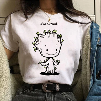 2020The Nauja, T-shirt Mielas Bady Groot Atspausdinta Aukščiausios Viršūnės moterų Marškinėlius Tee Harajuku Apkarpytos Juokinga Mada 