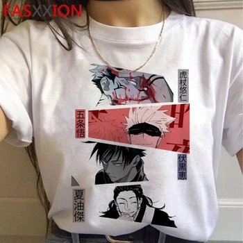 2021 Naujas Japonų Anime Džiudžiutsu Kaisen Marškinėliai Vyrams Kawaii Vasaros Viršūnes Yuji Itadori Grafinis Tees Kietas Animacinių filmų Unisex marškinėliai Vyras