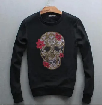 2021 Vyrų hoodies Žiemą Šiltas Mens Sweatershirt prarasti dizaino Juodos spalvos Aukštos kokybės Megztinis, vyriški Drabužiai