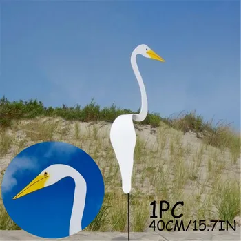 20CM 40CM Flamingo Balta Sukama Paukščių Pelican Sodo Puošmena Kūrybos Dekoratyvinė Balta Antis Nugara su Vėjeliu Namo Puošyba