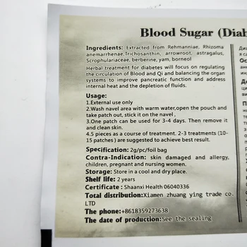 20pcs Sumažinti Cukraus kiekį Kraujyje cukriniu Diabetu Gipso Diabetui Gydyti, Išgydyti Diabetą Pleistras Vaistų, Natūralių Žolelių,sumažinti Insulino
