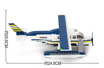 214Pcs Z-Vandens Lėktuvas, Orlaivių Konstruktorius Modelis Statybinių Blokų Rinkinius 