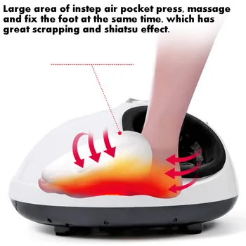 220V Elektros Antistress 3D Shiatsu Minkymo Oro Slėgio Foot Massager Infraraudonųjų spindulių Pėdų Priežiūros Mašina Šildymo Terapijos Aparatas