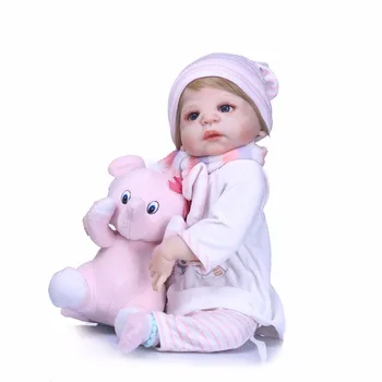 23 Colių Bebes Atgimsta Mergina Lėlės Visą Silikono Vinilo reborn baby lėlės Realus Princesė Kūdikių Žaislas, Lėlė Vaikų Dienos Dovanos