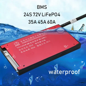 24S 72V 84V lipo Li-ion LiFePO4 Li Ličio Baterija Apsaugos Valdybos BMS Balansas Vandeniui Geležies 30A 40A 60A 24 Ląstelių PCB eBike