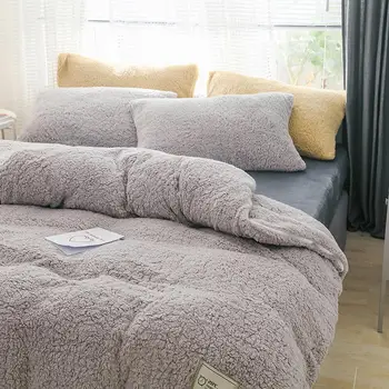 25 Namų Tekstilės Žiemos patalynės komplektai minkštas šiltas ėriukų kašmyro antklode padengti kieta vilnos lova padengti