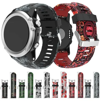 26mm Pločio Žiūrėti Dirželis Garmin Fenix 3 Pakeitimas Žiūrėti Juostos Lauko Sporto Silikono Watchband Garmin Fenix3 HR/ Fenix 5X