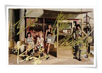 2NE1 autographed pasirašė grupės nuotrauka 4 nuotrauka*6 cm surinkimo ping 11.2016 01