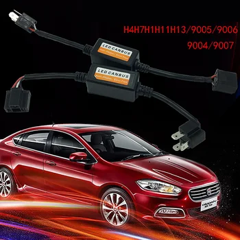 2VNT Automobilio LED Dekoderis Stabdžių Hyper Blink Flash Klaidos Atšaukti Canbus H1/H4/H7/H11/9005/9006 priekinis žibintas Dekoderis Adapteris Anti-Virpėjimas