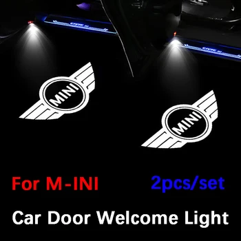 2vnt Automobilio Duris Šviesos diodų (LED Logo automobilių Sveiki, šviesos, BMW MINI Cooper One S R50, R53 R56 R60 F55 F56 R58 R59 automobilių optikos Reikmenys