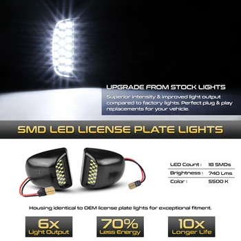 2vnt LED Licenciją Plokštelės Šviesos Lempų Surinkimo Pakeisti Chevy Silverado Priemiesčio Avalanche 1500 2500 3500 (HD) Tahoe Feed