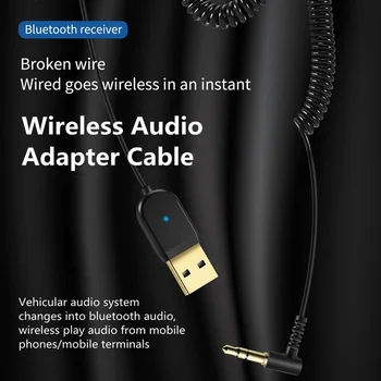 3.5 mm AUX USB Bluetooth5.0 Imtuvas Automobilio Stereo Ausinių Belaidžio Garso Imtuvą, Adapteris, skirtas automobilio stereo garsiakalbis, ausinių, ir tt