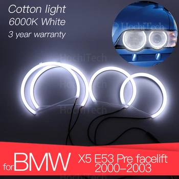 3 Metų Garantija Aukštos Kokybės LED Angel Eyes Komplektas, Baltos Medvilnės Halo Žiedas, skirtas BMW X5 E53 Pre Facelift 2000 2001 2002 2003
