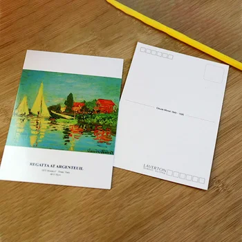 30 lapų/pak Claude Monet Aliejaus Tapybai Atvirukas Senovinių Paveikslų, Atvirukų, Sveikinimo atviruką, noras Kortelės Mados Dovana