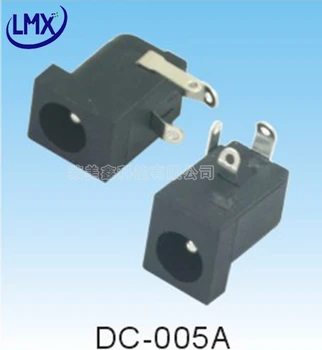 30pcs/daug DC005A CINKAVIMAS 6.4*2.0 mm bendras DC jungtis PCB montavimo moterų 3PIN DC-005A maitinimo lizdas