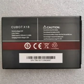 3200mAh Už Cubot X18 Ilgai Standy Baterija Cubot X18 Aukštos Kokybės Pakaitinis Didelės Talpos mobiliojo telefono Baterija