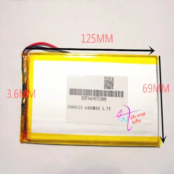 3669125 3.7 V, 4400mAH 3570125 3270125 PLIB (polimeras ličio jonų baterija) Li-ion baterija tablet pc,Skaitmeninis pho