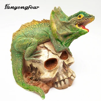 3D Dinozaurų Kaukolės Silikono Formų Minkštas Pelėsių Dervos Gipso Šokolado Žvakė Saldainiai Pelėsių Nemokamas Pristatymas