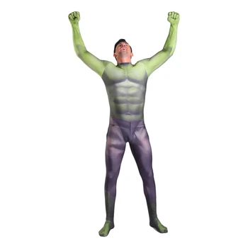 3D Hulk Kostiumas Vaikams Fancy Dress Helovinas Karnavalas Šalis Berniukas Vaikams Drabužių Vaiko Raumenų Žalia Hulk Anime Cosplay