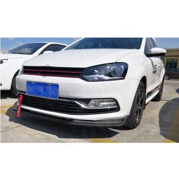 3PCS/Set Bamperio Lip Spoileris Volkswagen VW Polo Standartas -2018 Ne GTI Galvą Smakras Kastuvas Raštas