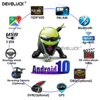 4G+64G Android 10.0 Automobilio Radijo Multimedia Vaizdo Grotuvas GPS Navigacija Suzuki grant Vitara 3 2005-2 Din RDS 4G grynasis wifi