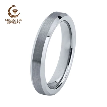 4MM Volframo Vestuvinį Žiedą, Moterų ir Vyrų Vestuvių Juostoje Vestuvinis Žiedas Matiniu paviršiumi Comfort Fit