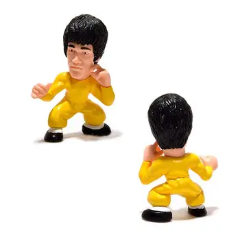 4pcs 3 colių 8cm PVC Modelis Karalius Kung Fu Bruce Lee Veiksmų Skaičius, 75-Osioms Papuošalų, Žaislų