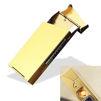 5.2 mm Moterų Aliuminio Slim Cigarečių Atveju Dėžutė Su Rūkymo Lengvesni Usb Įkrovimo,Dydis 104mm*40mm*17mm