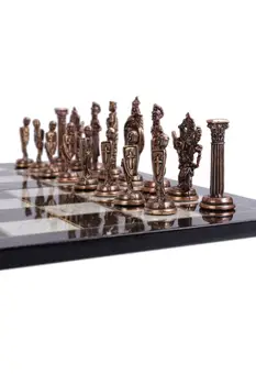 5. Nr. Antikvariniai Vario Šachmatų Ir Prabangos Lankstymo Marmuro Raštuotas Šachmatų Lenta Šachmatų Žaidimo Rinkinys