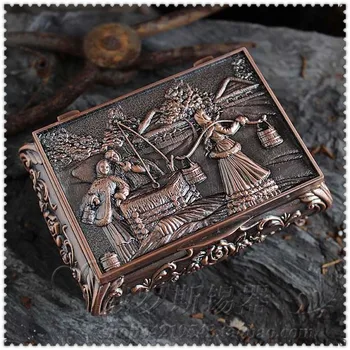 5 Spalvų Rusija Alavo Lydinio Metalo Namų Puošybai Ornamentu Kaime Būsto ir Pasiskirstymo Papuošalų Dėžutė Dovanų Kolekcija