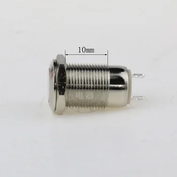 5 VNT 12 mm plokščia galva metalo mygtukas jungiklis užrakto mygtuką, 2 a36vdc vario apkalos nikelio suvirinimo dviejų kojų