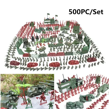 500Pcs/set Karinės Plastikiniai Modelis Žaislas Armijos Vyrai Duomenys Playset Žaislai Dekoro Dovana Vaikams, Vaikams, Boys 2-4cm