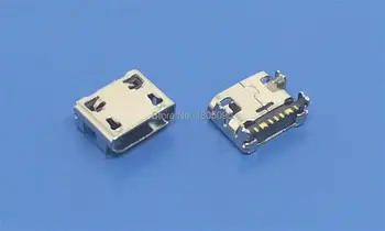 50pcs Mini micro USB Jungtis Įkrovimo lizdas Maitinimo Lizdas 7pin DIP4 ne garbanoti Samsung USB Micro USB Lizdas,