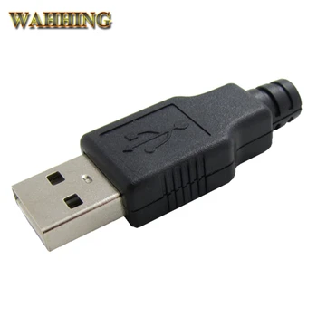 50pcs USB Male Kištuko Lizdo Jungties Adapteris & Plastiko Dangtelis, skirtas 