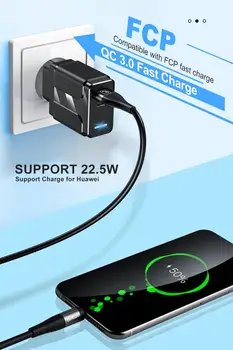 5A Greitai Įkrauti 2 Prievadai USB Sieninis Įkroviklis ES Plug QC3.0 Greito Įkroviklio Huawei /Xiaomi / 