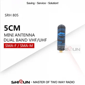 5CM Baofeng Walkie talkie antenos SRH805S SMA-F Moterų SMA-M SMA-Male dviejų dažnių Antena Baofeng UV-9R GT-3 TG-UV2 TH-UV8000D